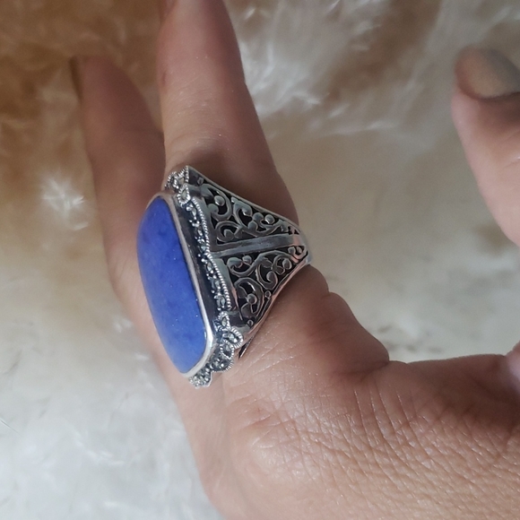Lapis and Silver 925 Ring Size 7 - Picture 2 of 6